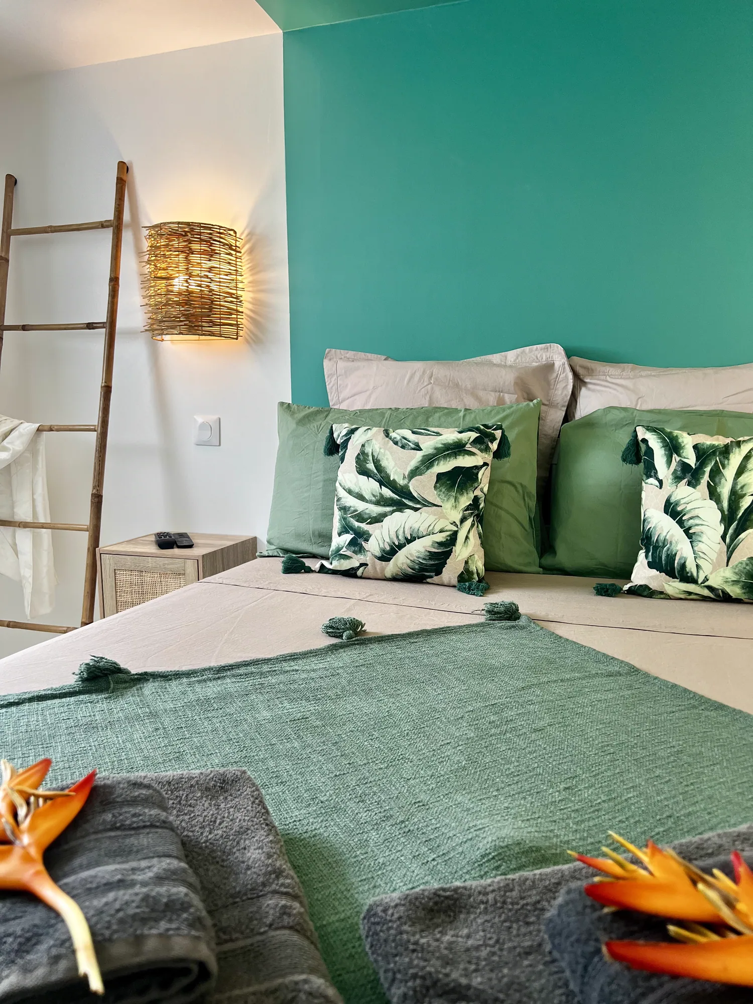 Chambre du studio l'Aloé à Saint-François, Guadeloupe